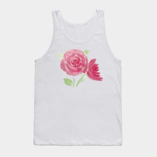 watercolour pink flowers watercolor purple flowers pink and purple flowers Tank Top